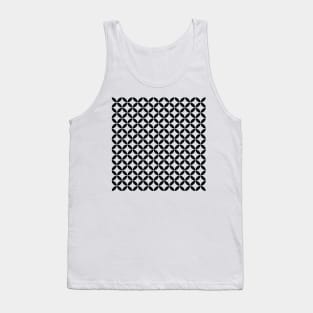 Retro Circles and Diamonds black Tank Top